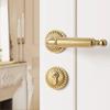 Golden Bedroom Door Lock Indoor Split Lock Zinc Alloy Door Handle Silent Locks Wood Door Safety Locks Doors Hardware Accessories