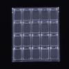 20 Grids Clear Nail Art Display Tray Glitter  Decor Storage Box Case