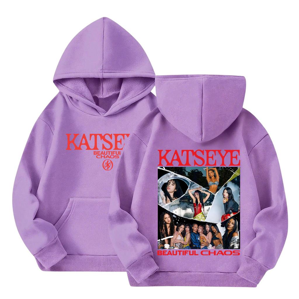 Children's Hooded Gradient Printed Long Sleeved Sweatshirt Loose Women's Sweatshirt  Sweatshirt