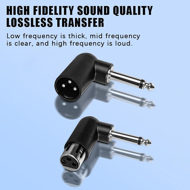 XLR to 6.35mm Audio Adapter Right Angle for Superior Sound Quality Professional Use