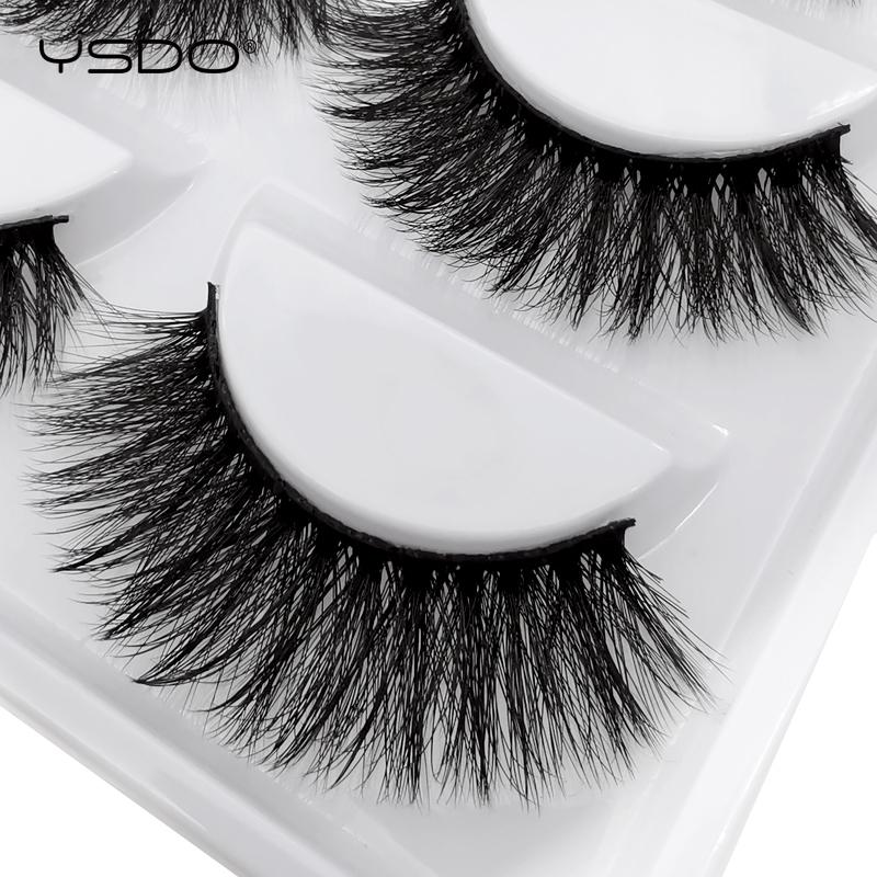 3/5 Pairs 3D Faux Mink Hair Soft Eyelashes Natural Thick Long False Eyelashes Dramatic Fake Lashes Handmade Eyelashes Faux Cils