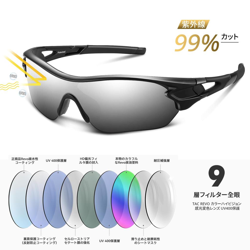 BEACOOL Sportsonnenbrille mit polarisierten Linsen und UV400 TAC UV-Schutz für Männer und Sicher und Radfahren, Wandern, Angeln, Baseball, Golf,