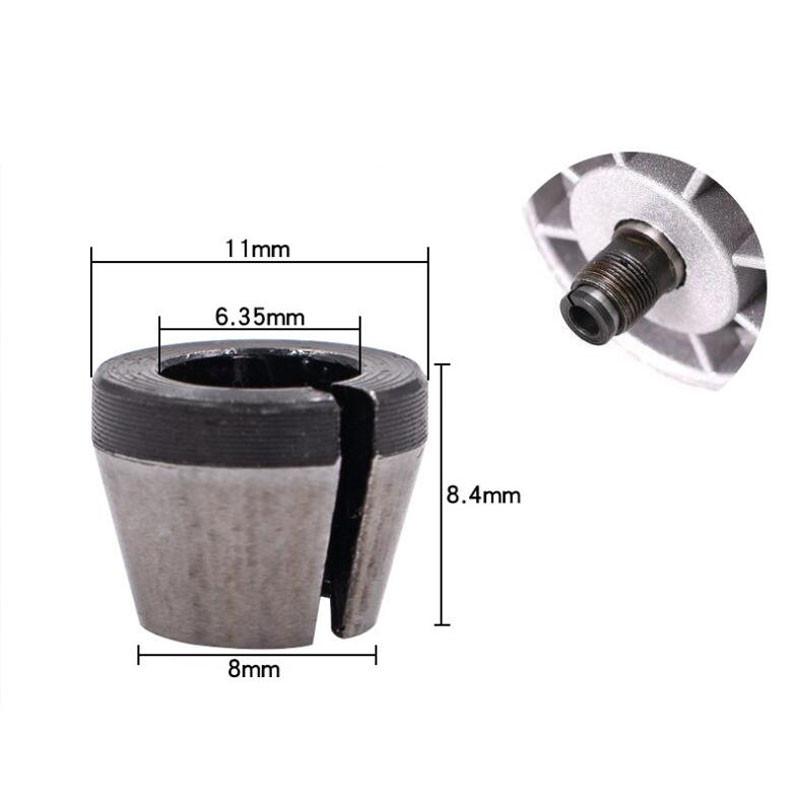 

Фрезерный цанговый адаптер Цанговый патрон Гравировальный обрезной станок Аксессуары для электрических фрез 6/6.35/8 мм NO2