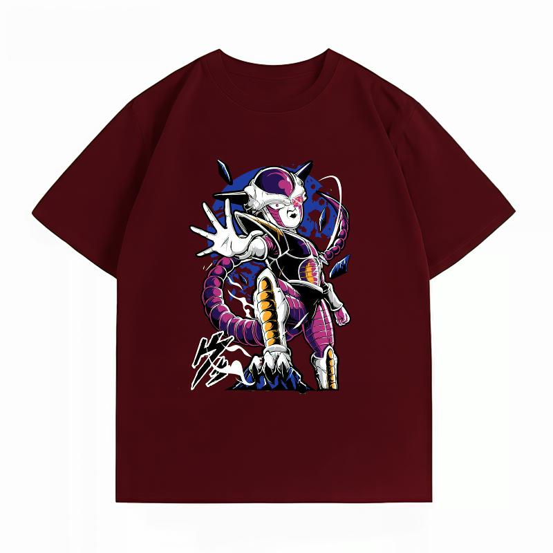Unisexs Clothing New 100 Cotton Breathable Summer TShirt Dragon Ball Frieza Print Casual Streetwear Unisexs Tops