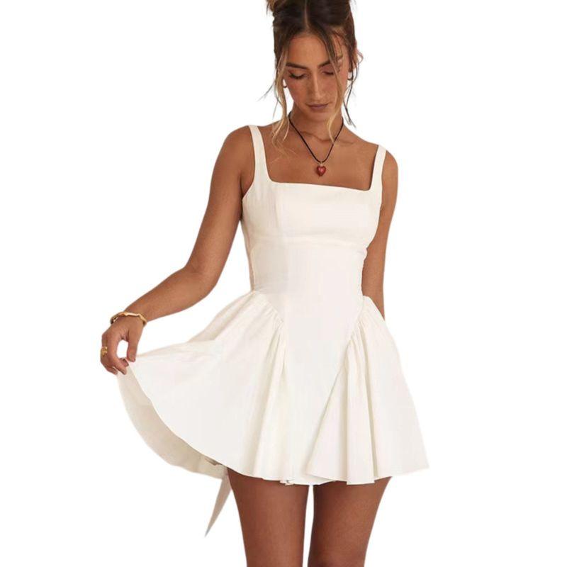 Fashion Style 2024 Summer New Arrival Women's Clothing Sexy Backless Lace up Bows Evening Dress Dress Women