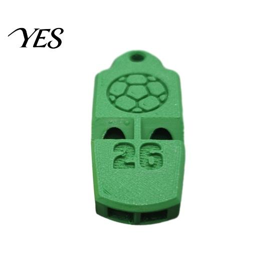 3D Printed Whistle Keychain with Hanging Hole, High-Frequency Sound Outdoor Sports Football for Referees Basketball Volleyball Training Hole зелёный