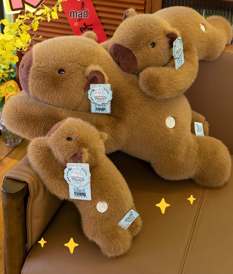 Capybara Plush Toy: Soft, Lying-Style Sleeping Pillow Doll
