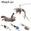 Artificial Bird Replacement for Funny Cat Stick Toy Feather Rod Teaser Pet Toy