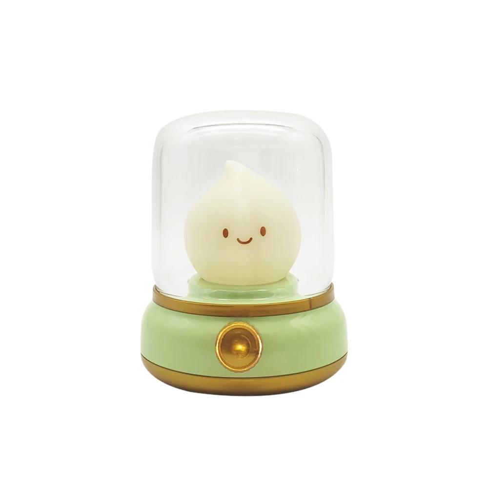 Kerosene LED Night Light Cute Flameless Candle Light with Two Modes USB Rechargeable Dimmable Camping Light For Bedroom Decor