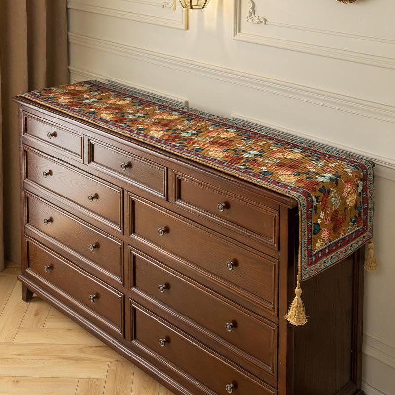 

Новая длинная скатерть для обеденного/телевизионного/обувного стола, современная европейская жаккардовая дорожка на стол, парчовая вышивка, украшение стола Stripe&40x180cm жёлтый