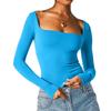 Long Sleeved Square Neck Sexy Base Shirt Long Sleeve Square-Neck Sexy Base Shirt