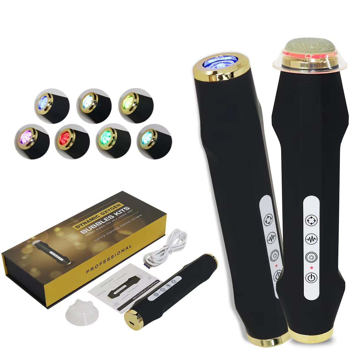 

Portable Pods Rechargeable Oxygen CO2 Bubble Facial Device Soft Skin Friendly Home Office Travel Beauty Tool 1pcs чёрный