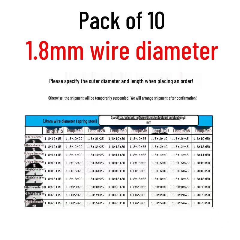 Sprężyna ściskana ze stali nierdzewnej 304 o wysokiej sprężystości