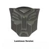 Auto Robot Metal Autobot Emblem for Car Glow-in-The-Dark Effect Auto Car Accessories Vehicle Decorative Silver