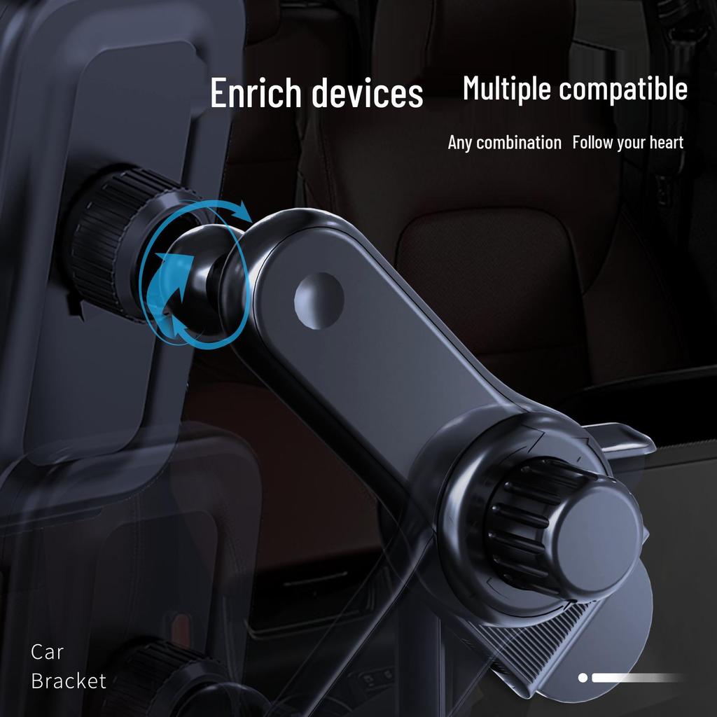 Magnetic Car Phone Mount with Adjustable Extension Arm for Center Console Display