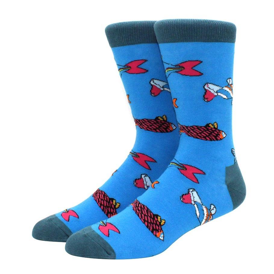 Herren mehrfarbig bedruckte Früchte, Essen, Damensocken, lustig, Skateboarden, Hip-Hop, Tiere, Socken