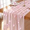 10FT Pearl Pink Tulle Table Runner with 3D Butterflies |   Seasonal Sheer Table Runner Made Of Mesh Lace, Suitable For Weddings, Bridal Showers
