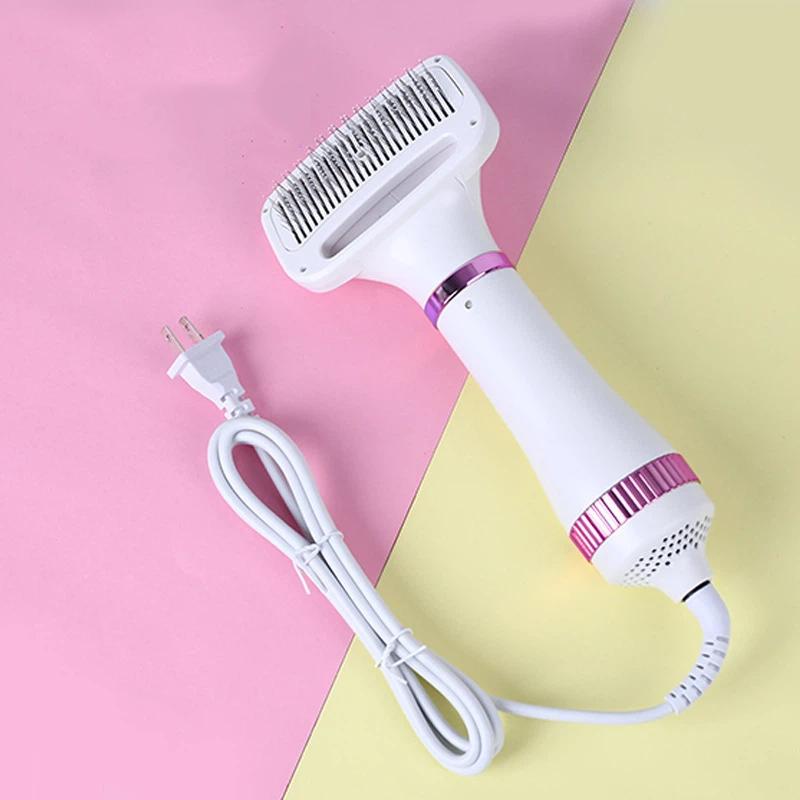 

Smart Electric Hot Air Pet Grooming Brush - 3-in-1 Hair Dryer, Detangling & Straightening Comb for Fast Drying Dogs & Cats JP plug фіолетовий