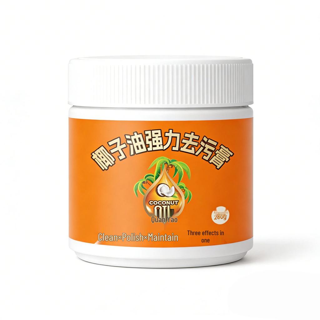 Coconut Oil Stain Remover Paste for Pot Bottom, Descaling Black Carbon & Heavy Oil Stains, Multi-functional Stainless Steel Cleaner