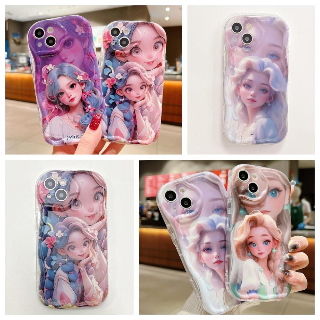 Cute Silicone Case for Samsung A03 A13 A12 A22 A32 A34 A35 A51 A52 A53 A54 S21 S22 S23 S24 S25 Plus Funda Princess Girl Cover Soft TPU Phone Bumper