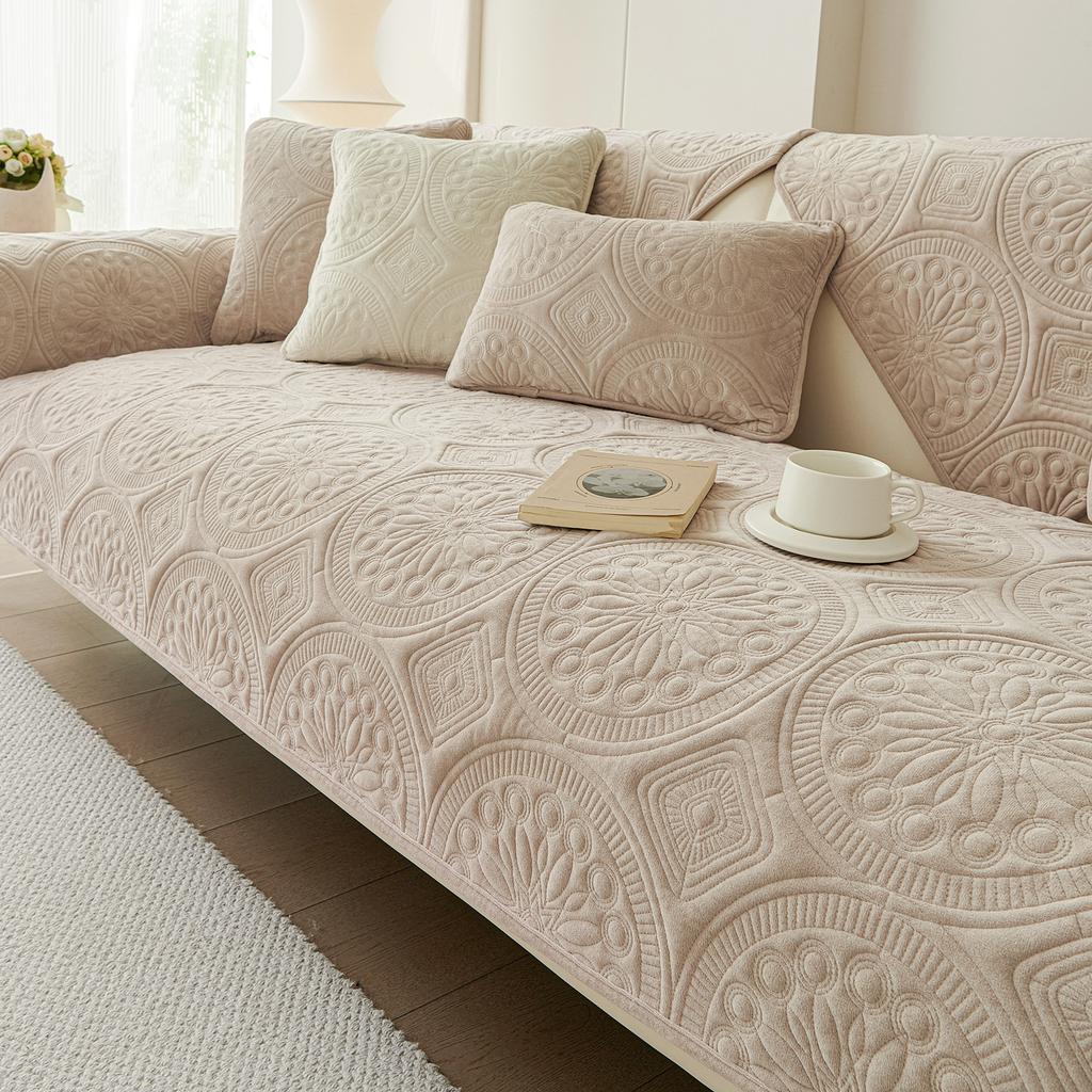 Sofakissen Herbst und Winter Verdicktes Plüsch Sitzkissen Schlichtheit Winter Neu Rutschfester Bezug Stoff