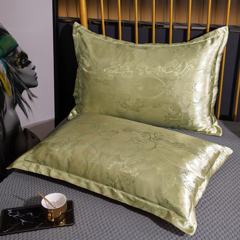 Summer Ice Silk Jacquard Pillowcase for Student Dormitory