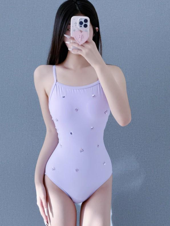 Bañador Morado Estilo Coreano Adelgazante – Competición Profesional y Surf
