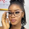 Vintage Anti Blue Light Optical Cat Eye Glasses Women Lady Luxury Brand Designer Myopia Prescription Eyewear Frame Double Color