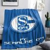 1PC Schalke 04 Print Flannel Blanket, High Quality Comfortable for All Seasons, Home Decor, Warmth and Comfort, Perfect for Christmas Gifts