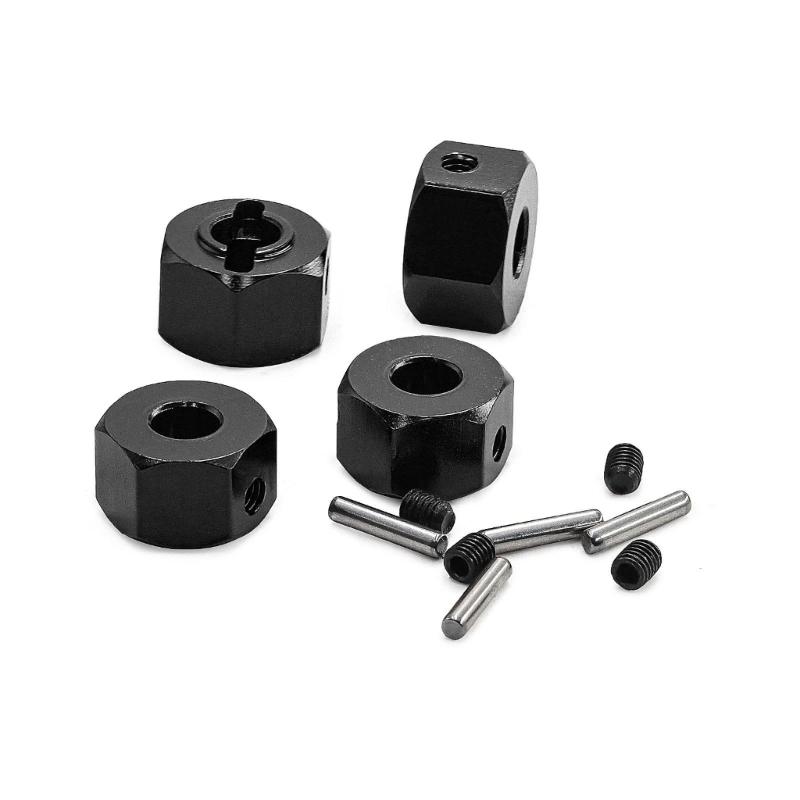 12mm Couplers Black for Improved Grip and Precisions Remote Control Vehicles Wheel Clamp