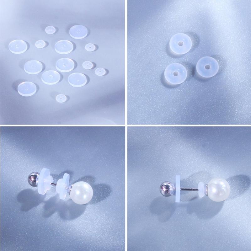 Piercing Healing Silicone Discs Flexible Anti Hyperplasia Saucer Prevents Irritation Inflammation Drilling Ear Stud Ring