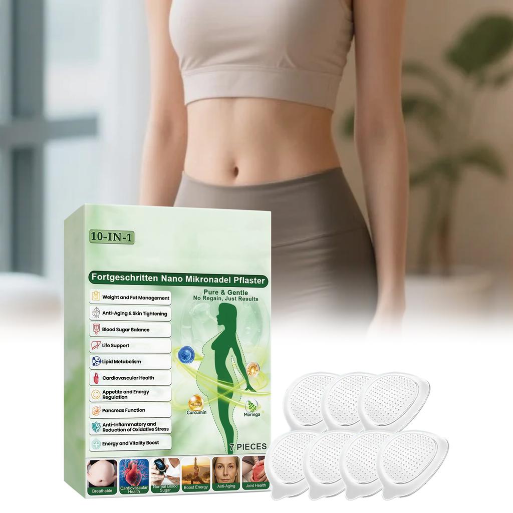 10-in-1 Nano-Nadelpflaster, Körperpflegepflaster, Reduziert Beschwerden, Haftet natürlich zur Pflege(7 Stück/Karton)