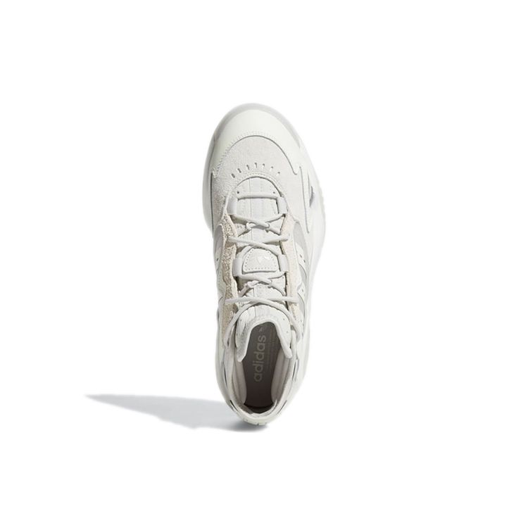 Adidas Originals Streetball 2 Leather Sports Comfortable Slip Resistant Durable Mid Top Lifestyle Casual Shoes Unisex Casual Shoes White Gray H67355