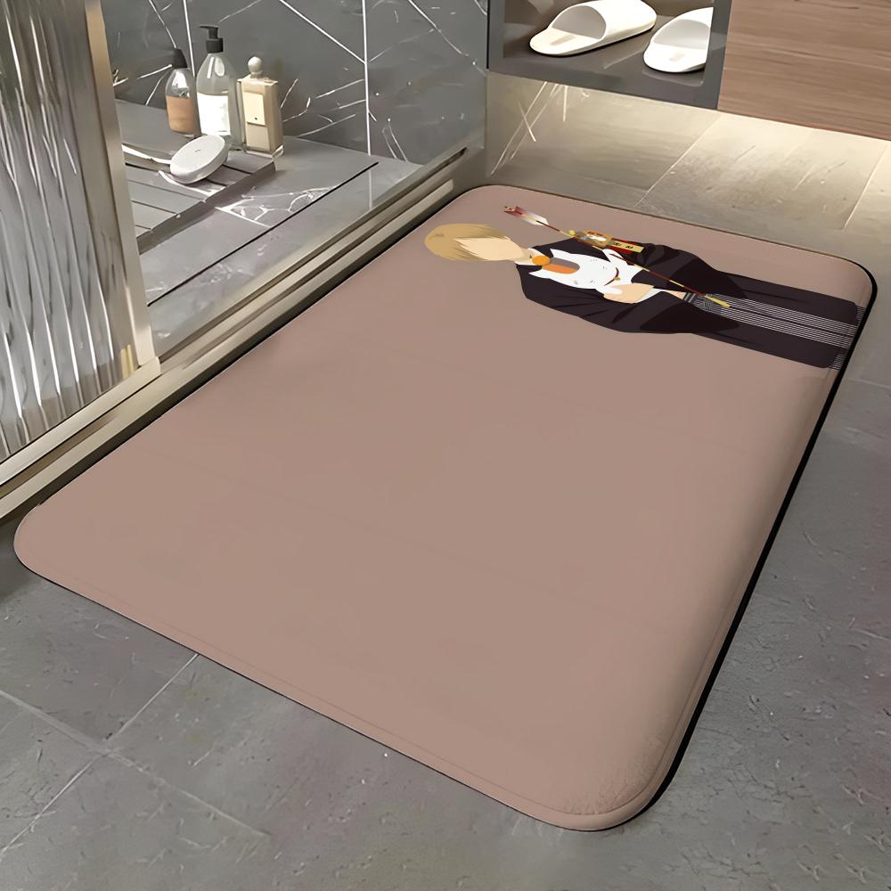 anime N-Natsume's Book of Friends Floor Mat Soft Flannel Entrance Door Mat Non Slip Absorbent Bathroom Bedroom Floor Rug