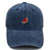 Watermelon Embroidered Baseball Cap Washed Cotton Adjustable Sunscreen Hats Visor Sun Protection Sport Trucker Hat For Man Women
