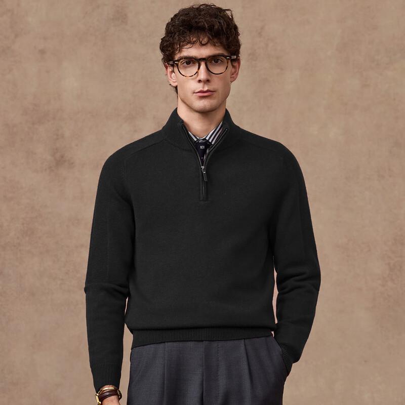 

Judger Men s 500g Heavyweight Pure Wool Half-Zip Mock Neck Sweater 2XL
