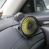 Car USB Clip Fan with 360 Degree Rotation & Strong ABS Suction Cup Portable Auto Suction Cup Fan for Vehicle Cooling