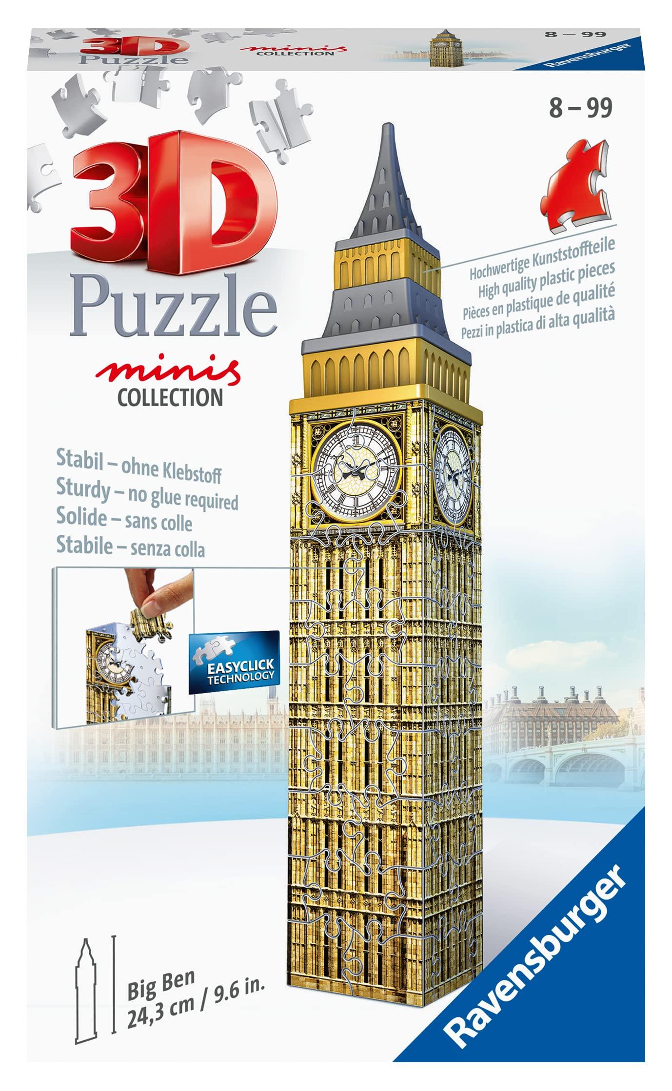 

Ravensburger 3D Puzzle Big Ben Mini 54 Piece 3D Puzzle No Glue Required 11246 3