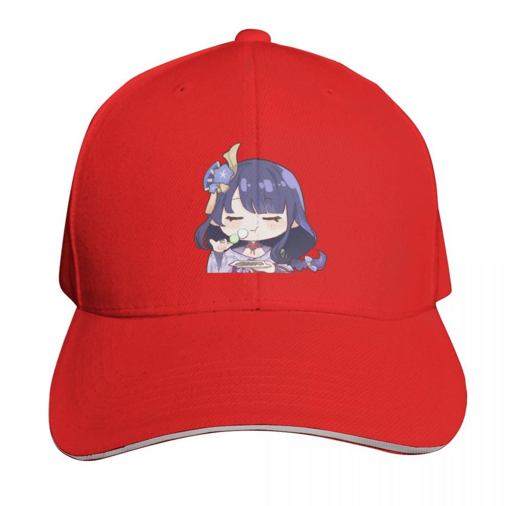 Raiden Shogun Chibi Baseball Cap Designer Cap Trucker Hat Western Hat Military Tactical Cap Womens Hats For The Sun Unisexs