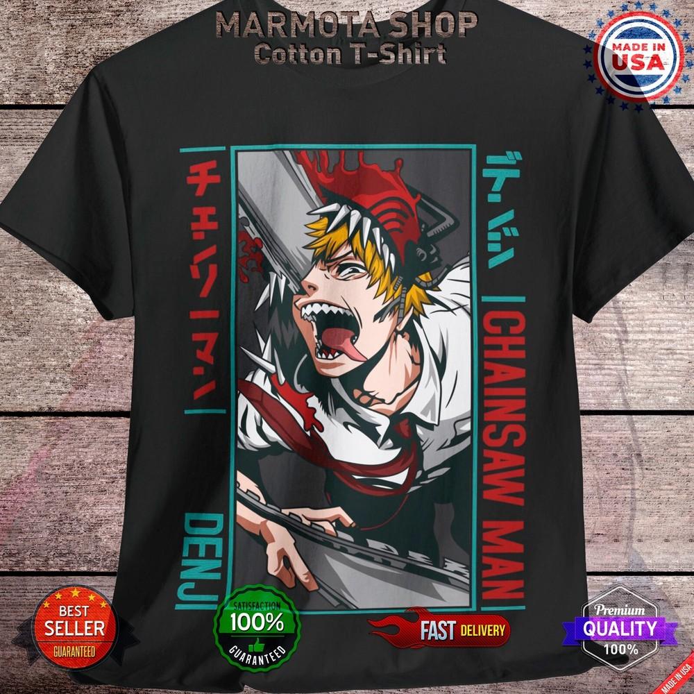 

Denji Chainsaw Man Shirt Makima Anime Tee T-Shirt Pochita Manga Otaku Unisex L