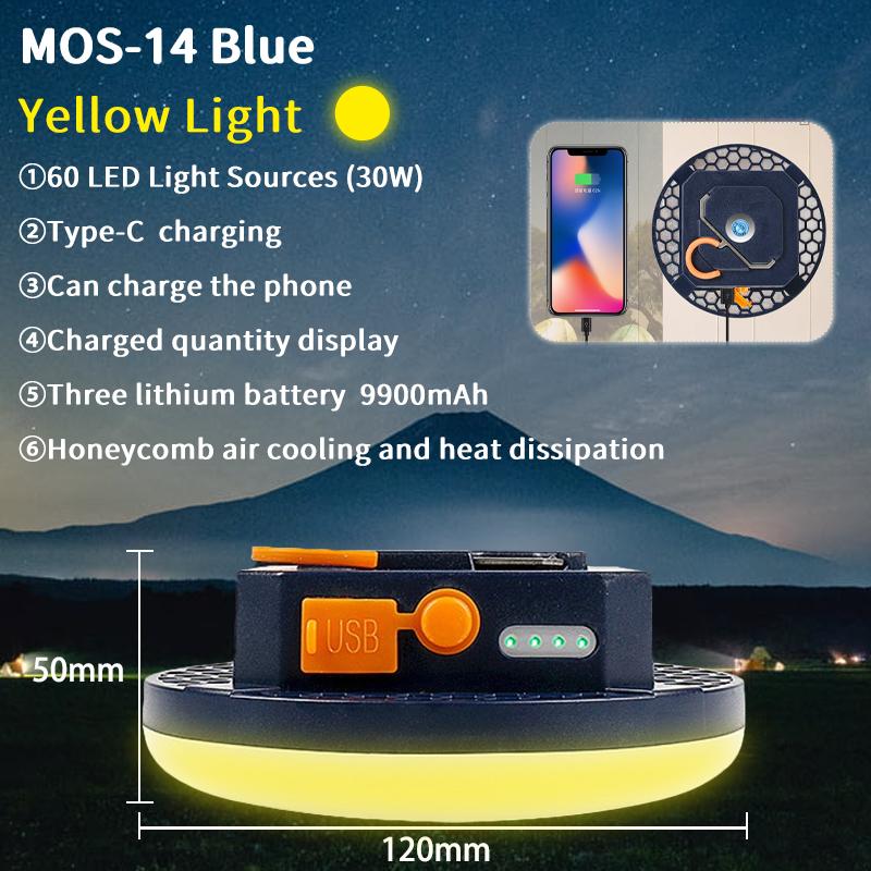 9900mAh Rechargeable Powerful Light Camping Lantern with Magnet Strong Light Portable Flashlight Tent Lamp Work LED