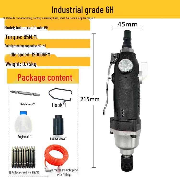 Industrial Pneumatic Screwdriver Air Tool for Woodworking & Decoration