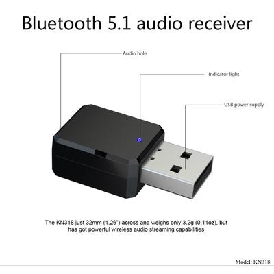 Récepteur Audio Bluetooth 5.0 Musique Stéréo Adaptateur Sans Fil USB Prise AUX RCA 3.5mm Pour Kit Voiture Haut-Parleur Filaire Amplificateur Casque