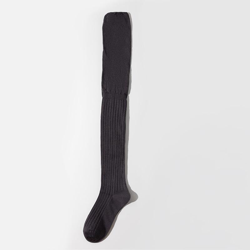 Socks Women'S Knee Socks Autumn And Winter, Thigh Socks Pure Cotton Sweat-Absorbing Japanese Stacking Socks Solid Color Fashion High-Tube Socks