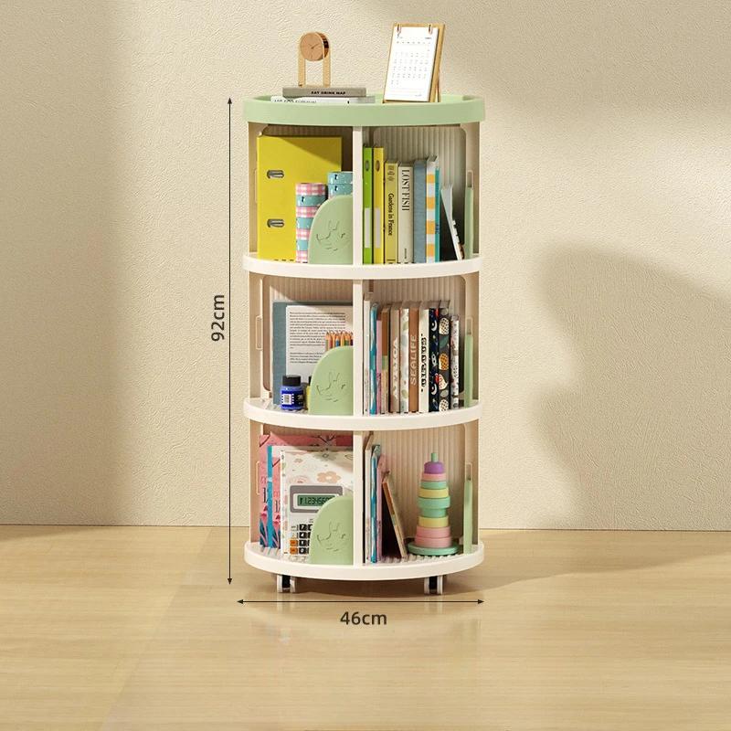 Obrotowa o 360 stopni Biblioteczka Półka podłogowa Przechowywanie książek Uczeń Dzieci Książka obrazkowa Miejsce do czytania Przechowywanie Mobilna Domowa