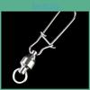 Premium Stainless Steel Ball Bearing Fishing Swivel With Secure Lock Snap Set