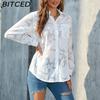 BITCED Plus Size Women's Loose-Fit Casual Chiffon Blouse