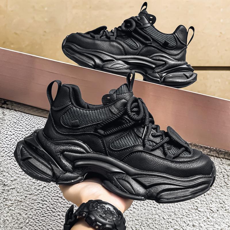Vintage Low Top Thick Soled Casual Increase Sports Shoes for Men Autumn Fashion Trend Versatile Comfortable Chunky Sneakers