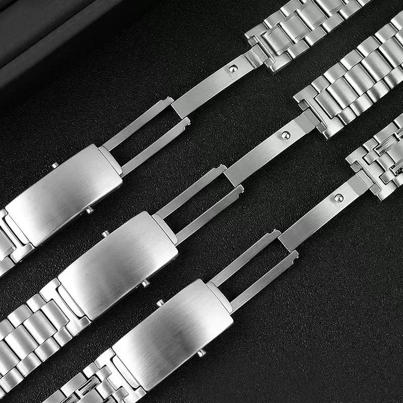 High Quality Silver 316L Stainless Steel Watch Bands Strap For Omega Seamaster Speedmaster Planet Ocean Belt 18mm 20mm 22mm