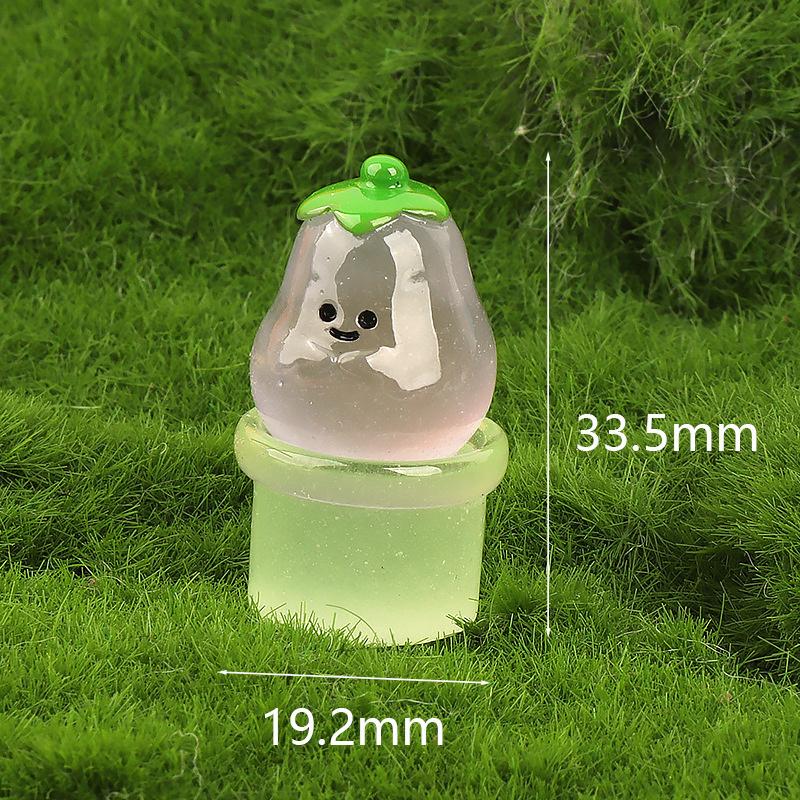 Noctilucent Moss Vegetable Potted Plant Landscape Miniature Figurines Ornament Diy Doll House Decoration Car Ornament Gifts